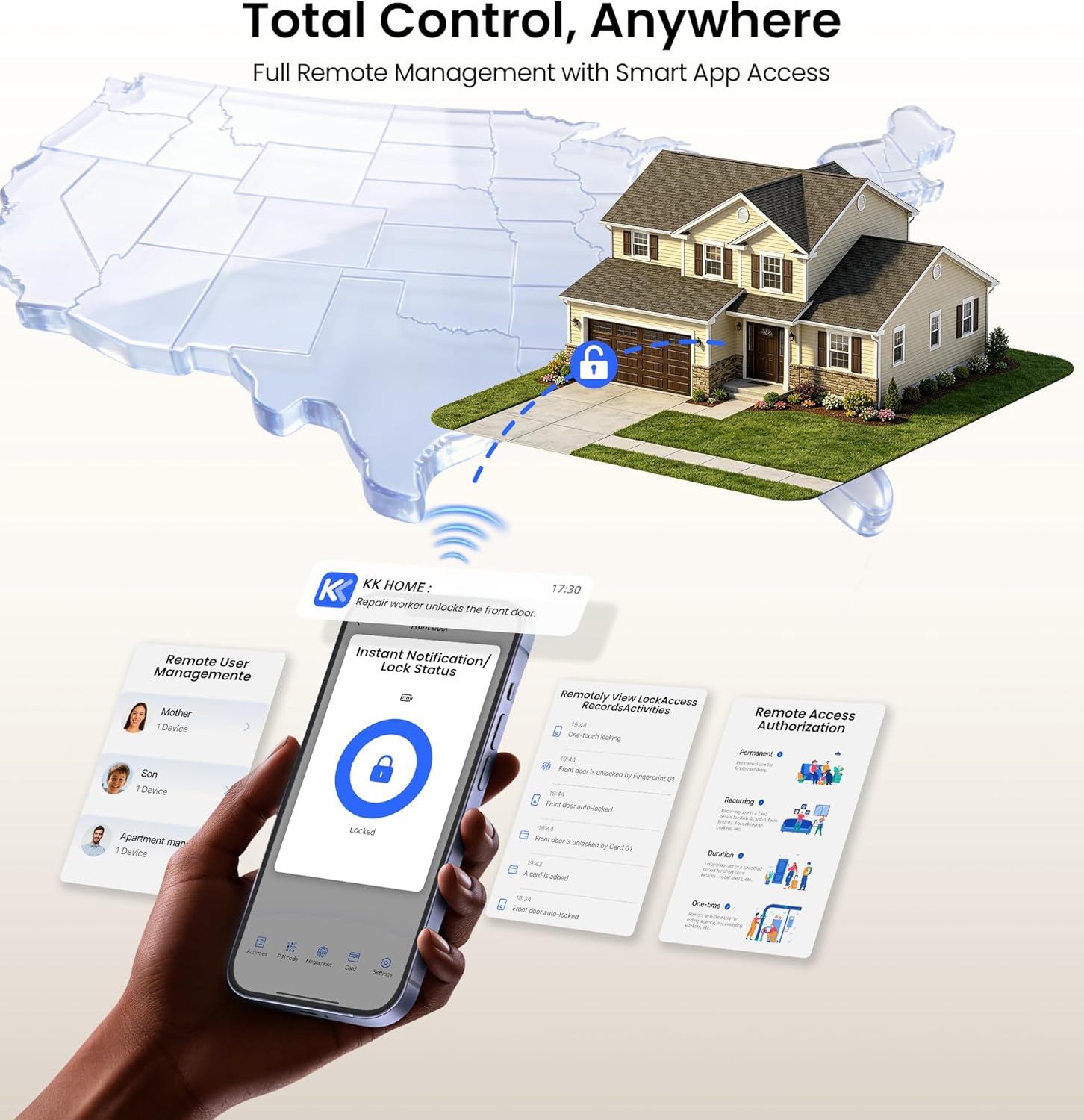 Veise VE028 Built-in Wi-Fi Smart Lock with Knob