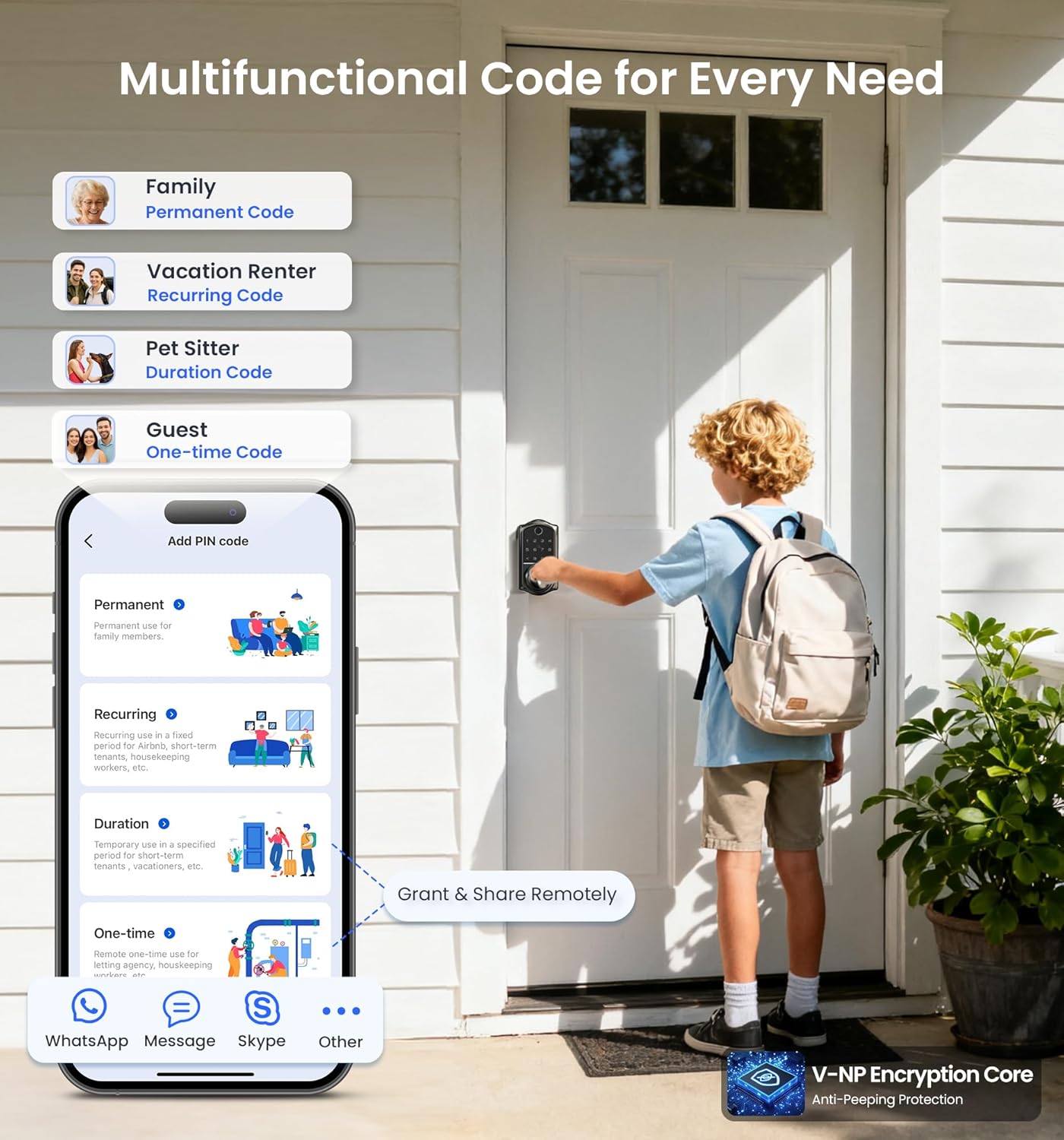 Veise VE018 Fingerprint Smart Lock with Knob