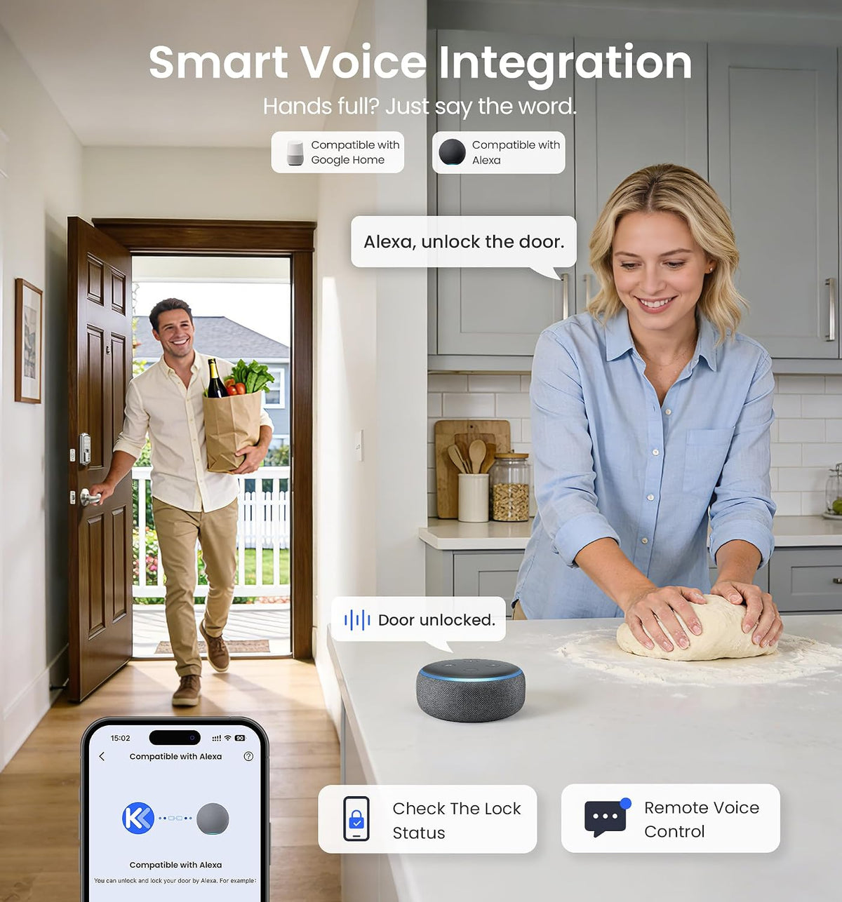 VE027 Built-in Wi-Fi Fingerprint Smart Door Lock