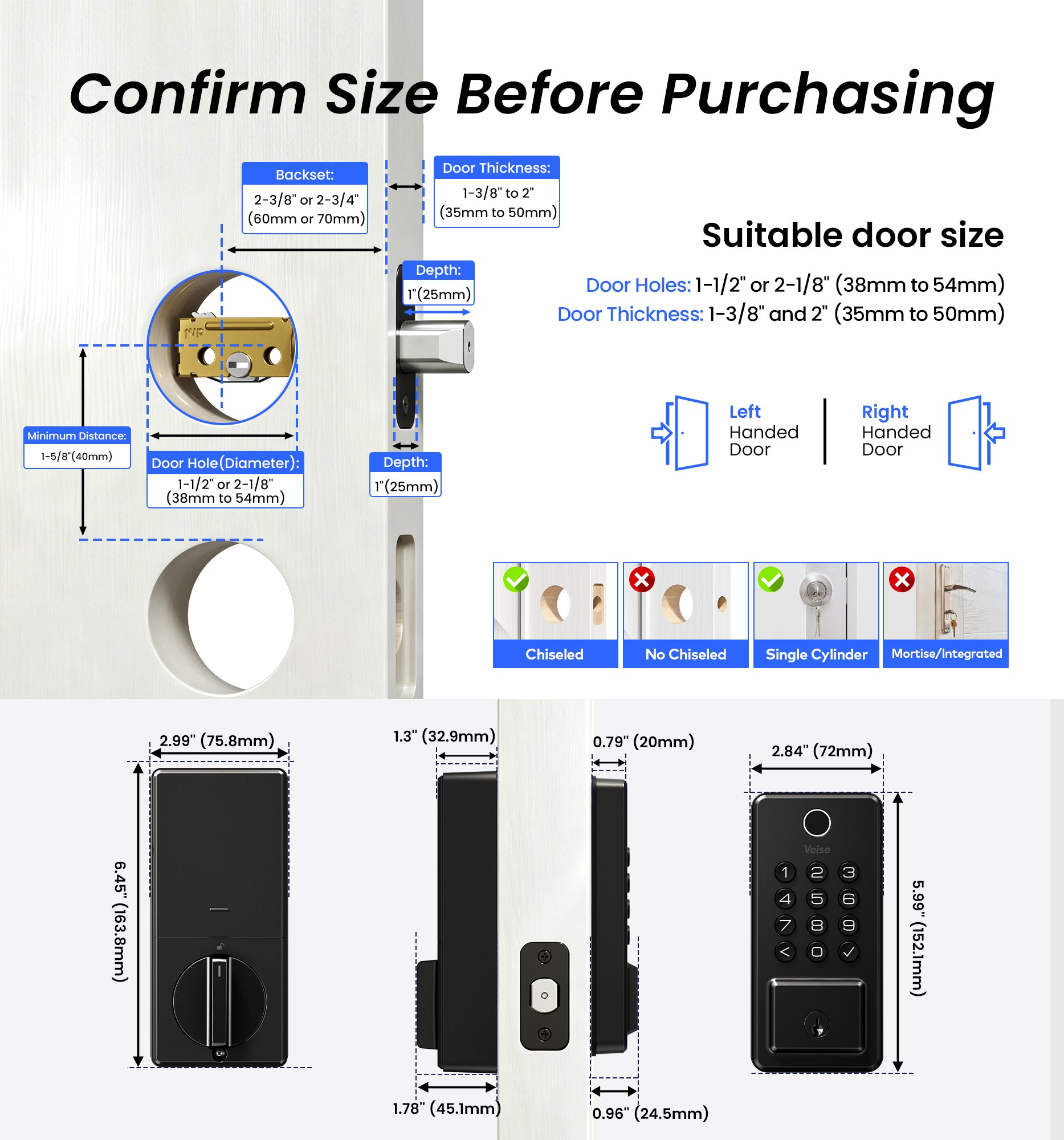 Veise DK012W Wi-Fi Fingerprint Smart Deadbolt Lock