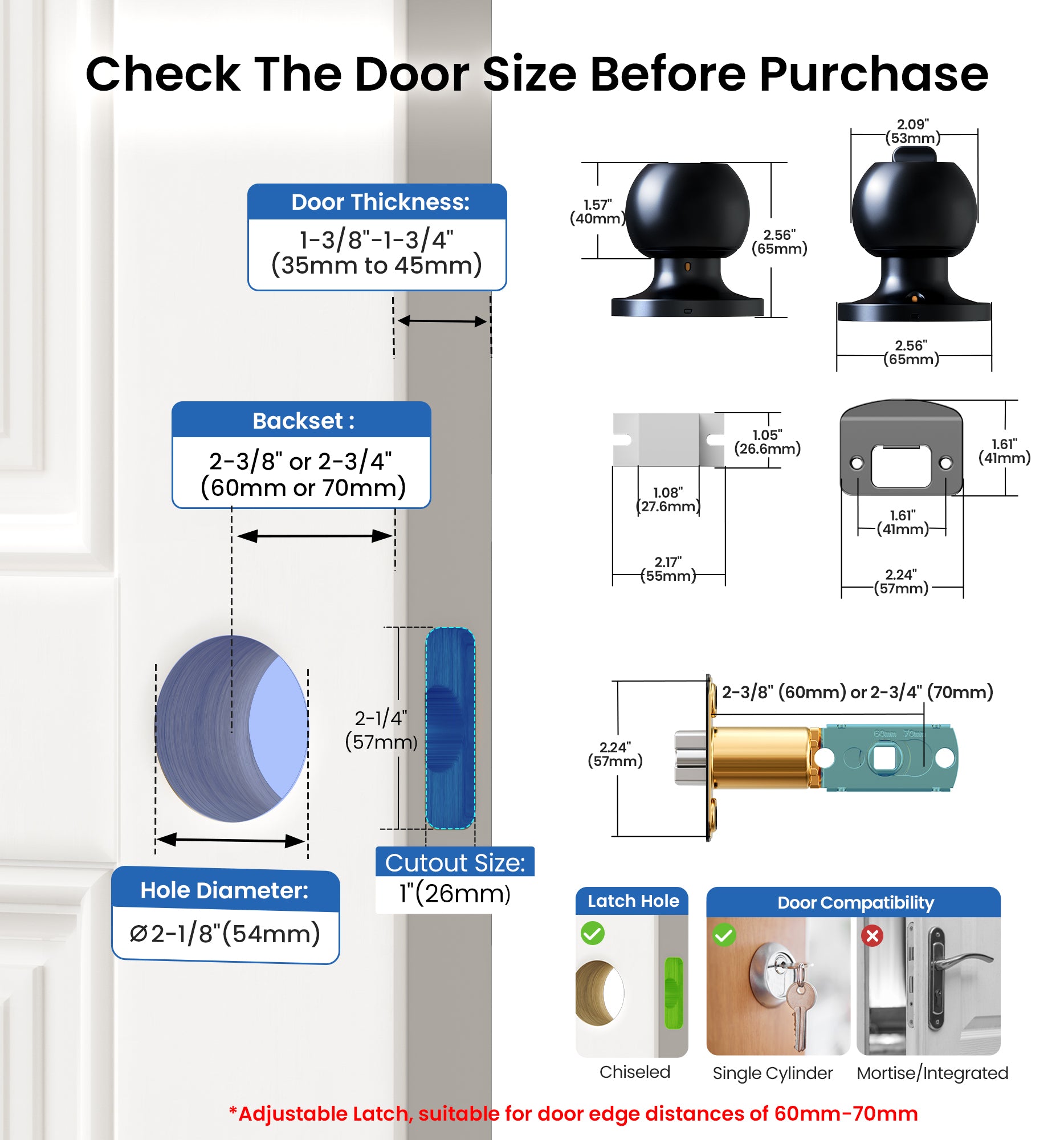 Veise KF01 Interior Door Knob