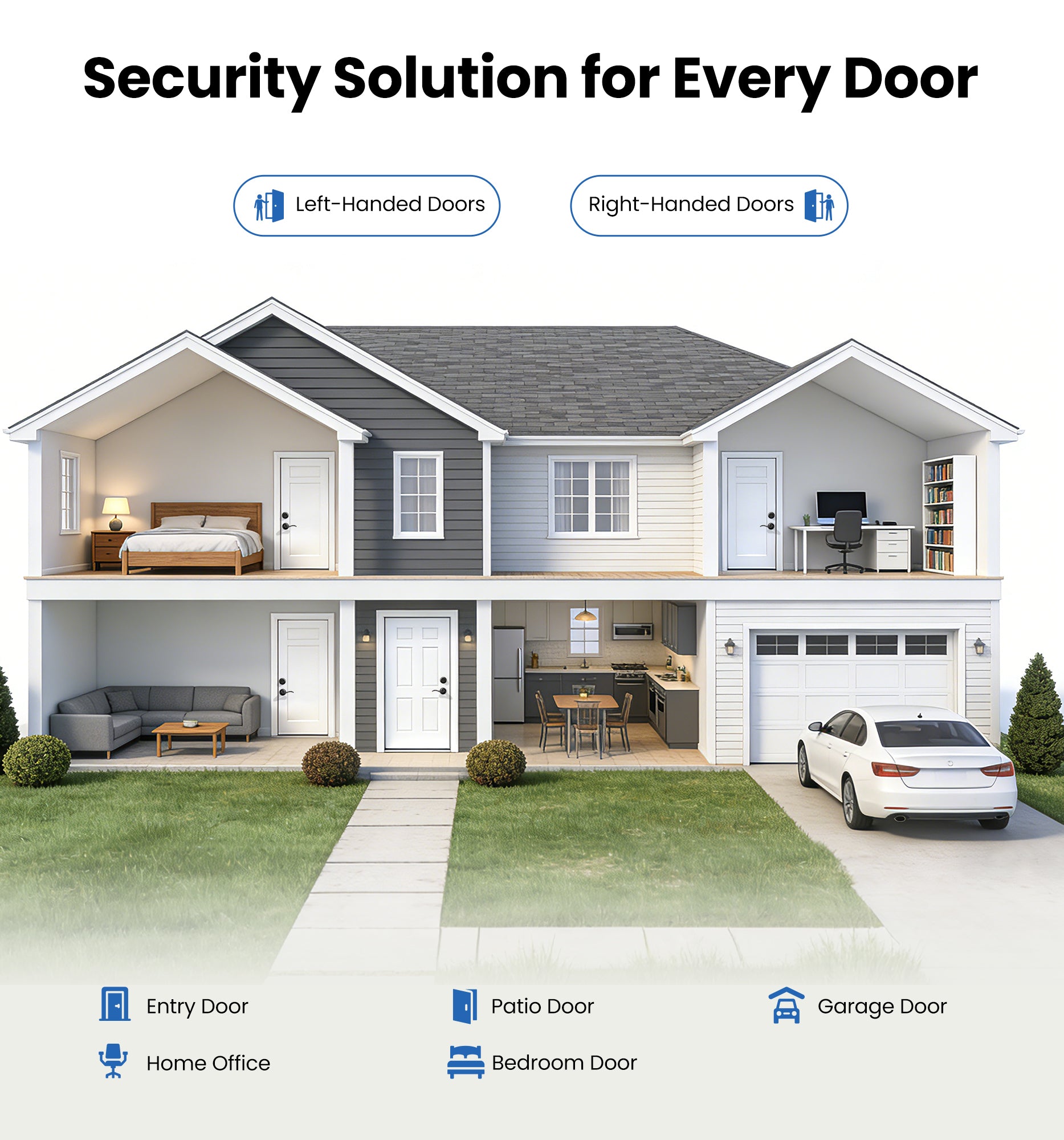 Veise DL01-C Keyed Alike Front Door Lever