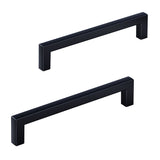 Veise DHZN 5Inch  Kitchen Square Cabinet Handles Matte Black Pulls