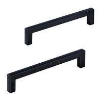 Veise DHZN 5Inch  Kitchen Square Cabinet Handles Matte Black Pulls