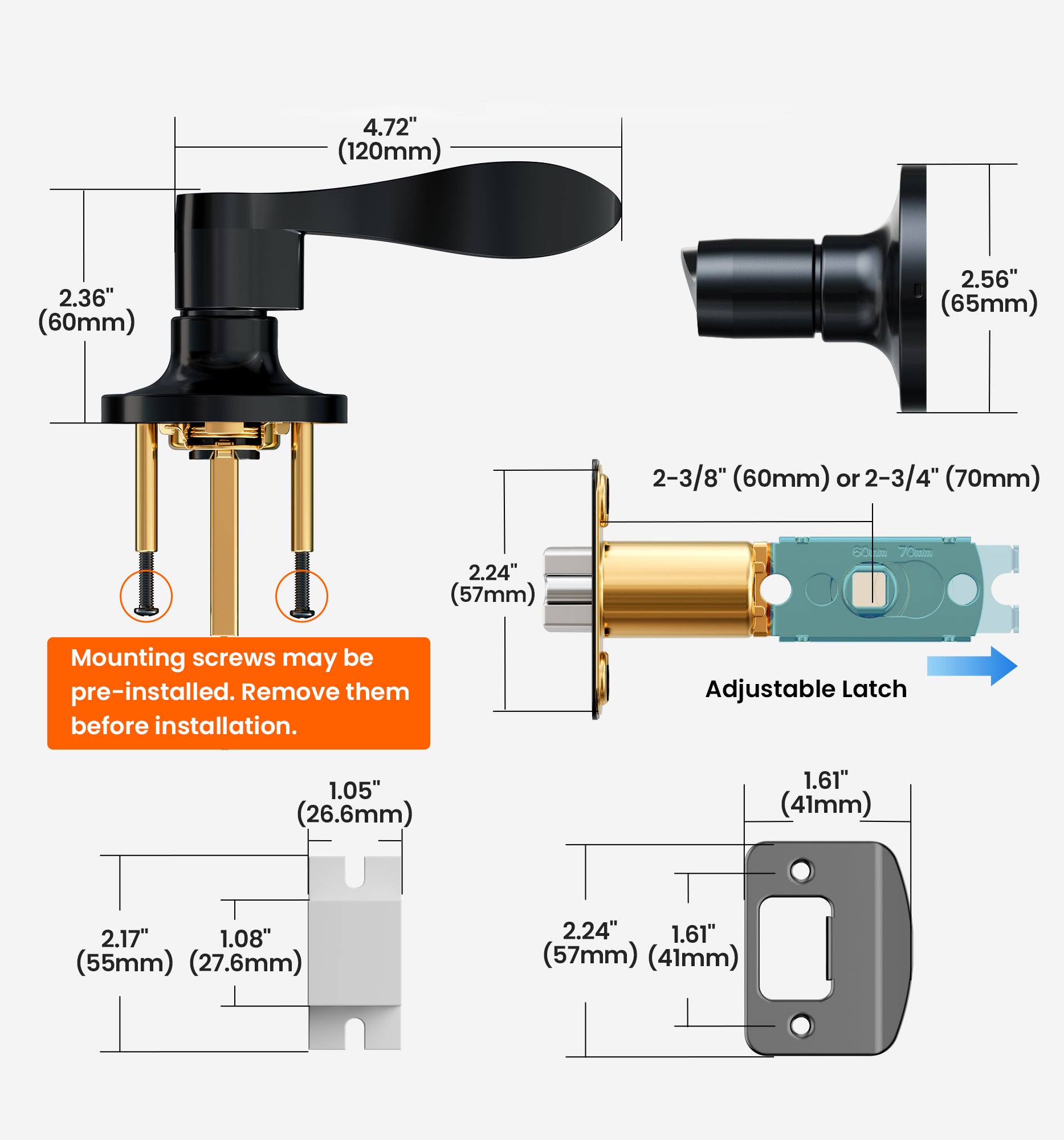 Veise H01-C Entry Door Lever