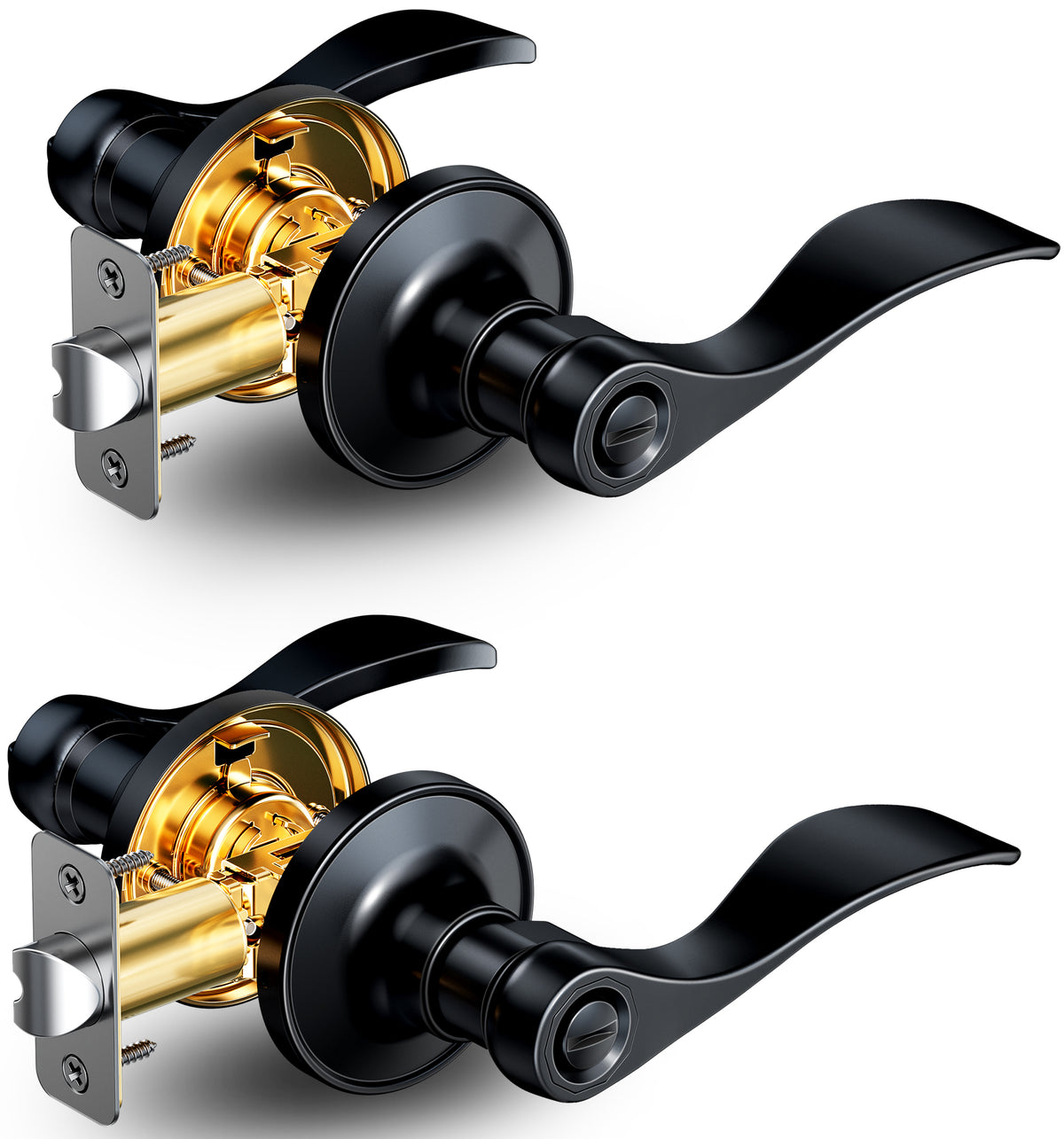 HF01-S Privacy Lever lock #Color_Matte Black