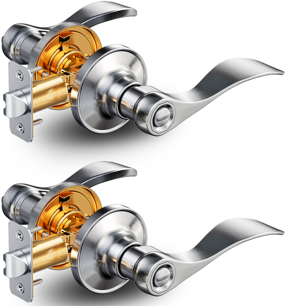 HF01-S Privacy Lever lock #Color_Satin Nickel
