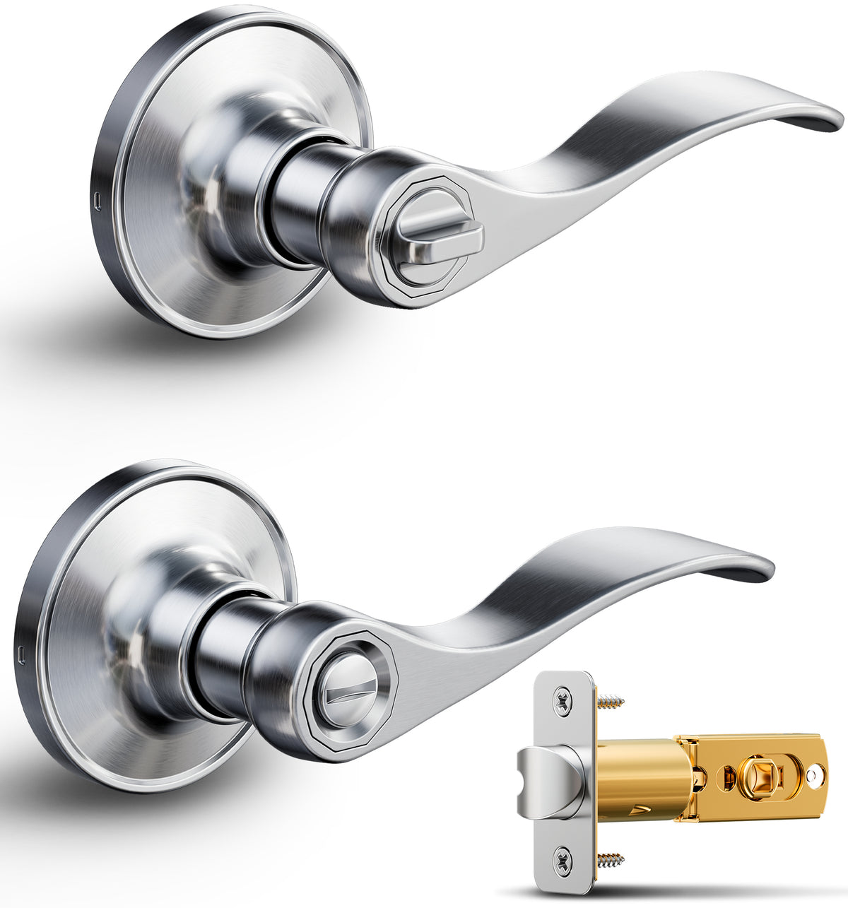 HF01-S Privacy Lever lock #Color_Satin Nickel