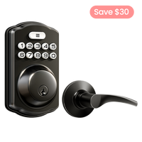 Veise KS01B Keypad Deadbolt Lock with 2 Lever Handles