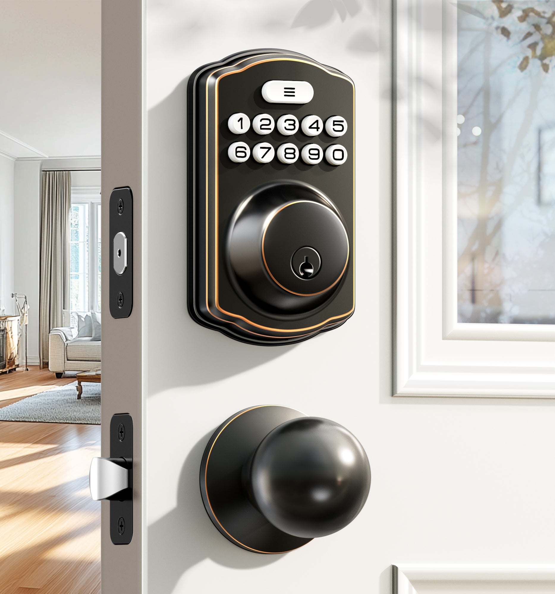 Veise KS01C Keypad Deadbolt Lock with Knobs