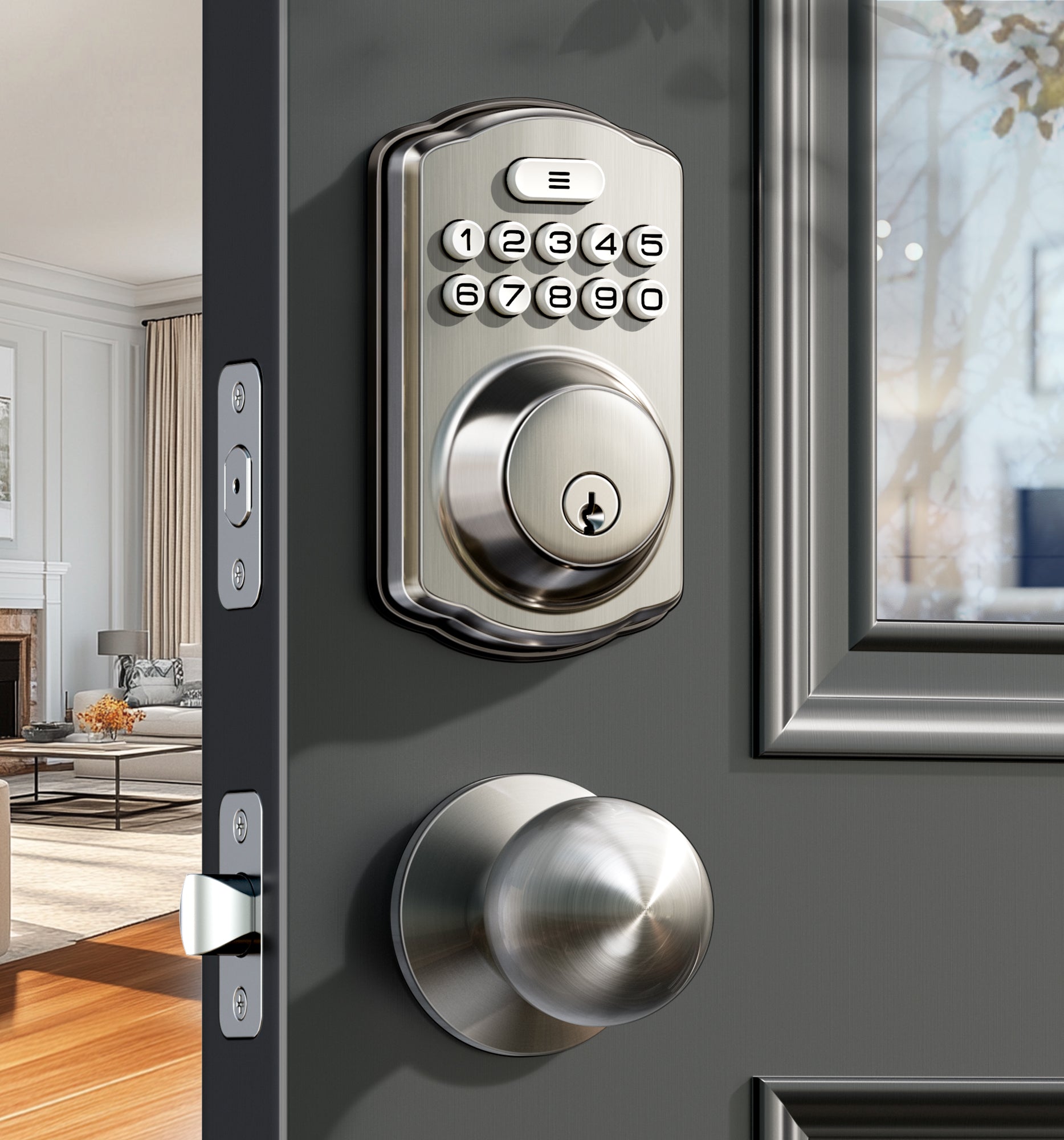 Veise KS01C Keypad Deadbolt Lock with Knobs