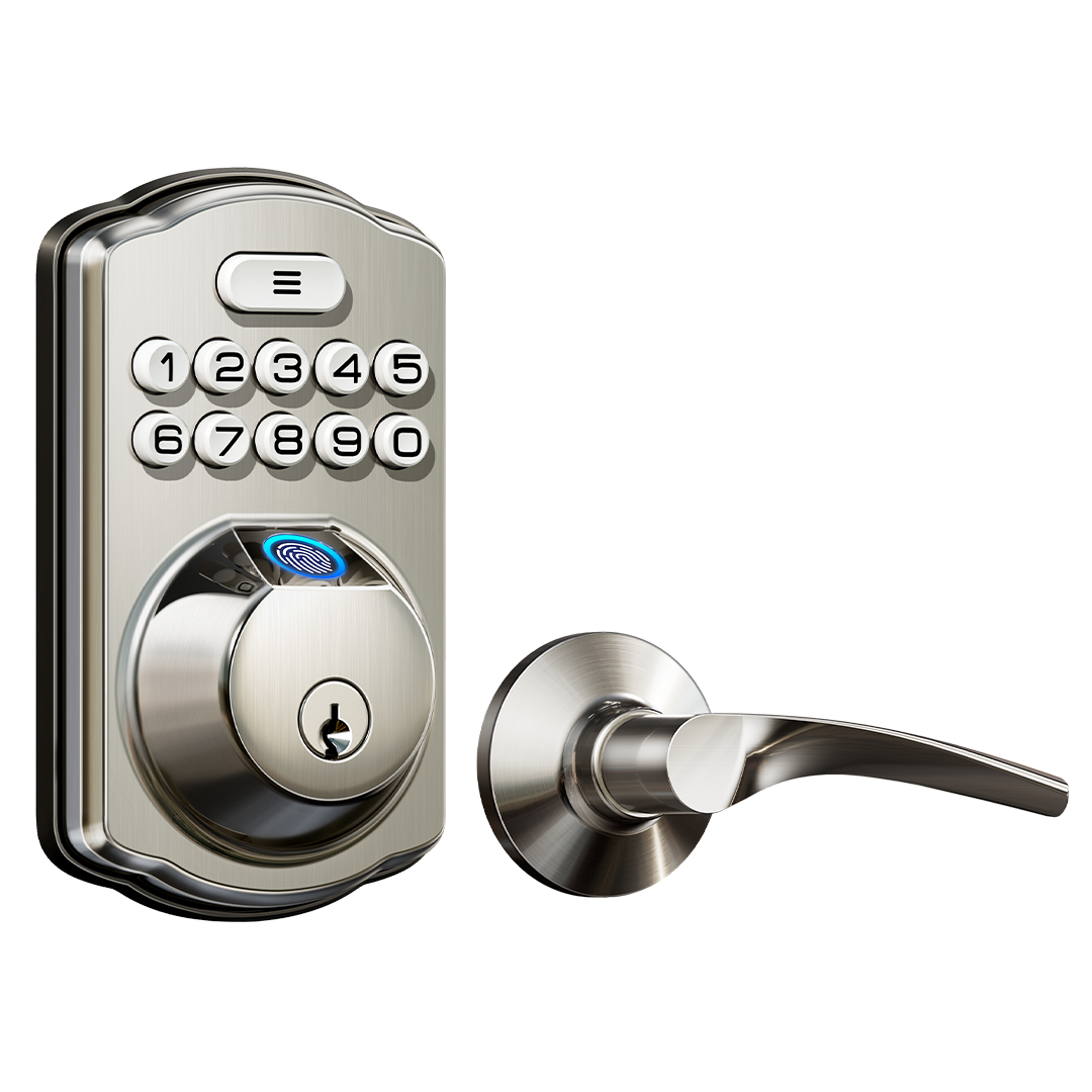 Veise KS02B Fingerprint Deadbolt Lock with Levers