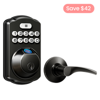 Veise KS02B Fingerprint Deadbolt Lock with Levers