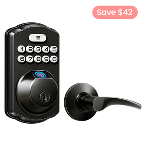 Veise KS02B Fingerprint Deadbolt Lock with Levers