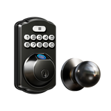 Veise KS02C Fingerprint Deadbolt Lock with Knobs