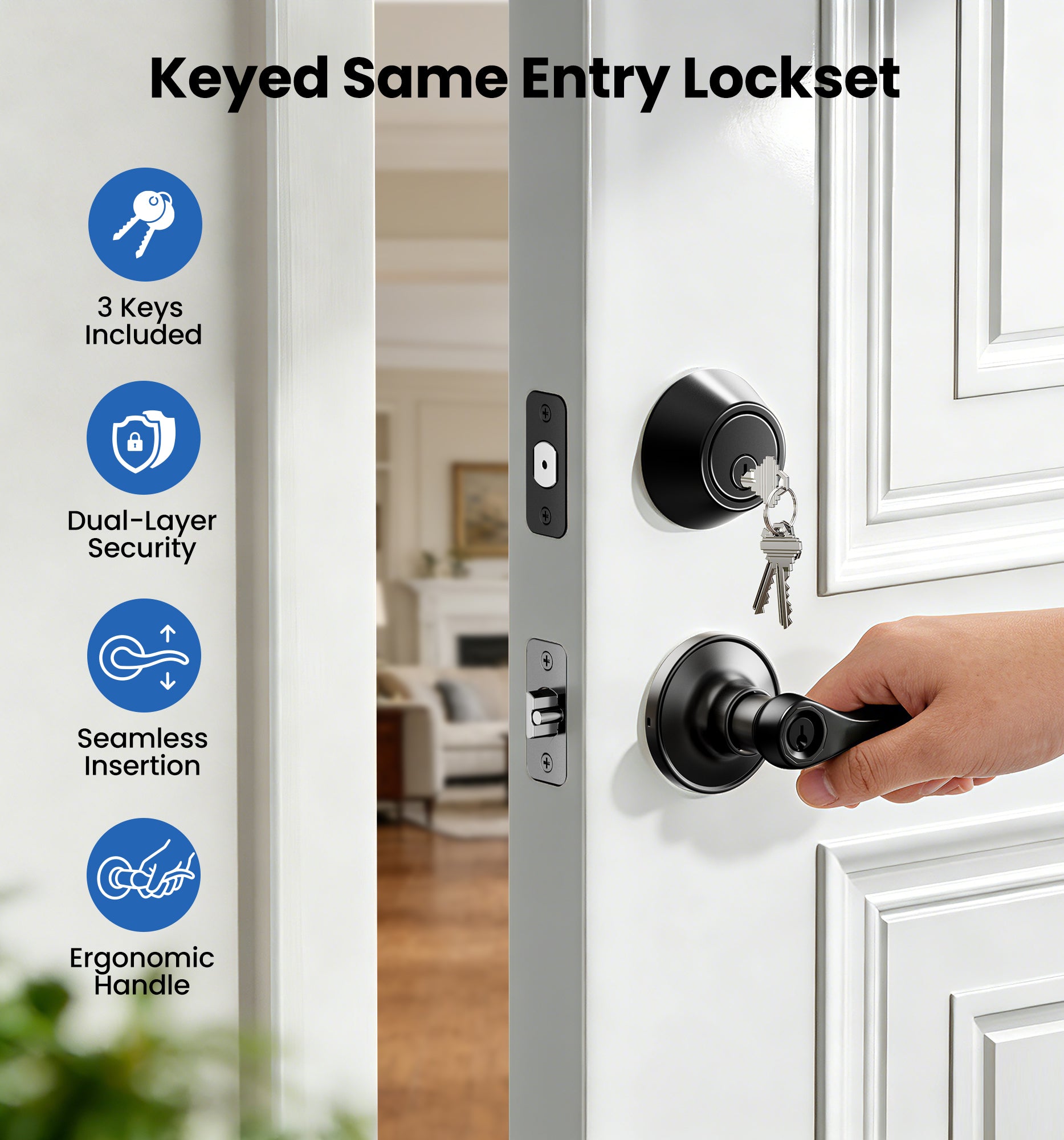 Veise DL01-S Lever lock with deadbolt set