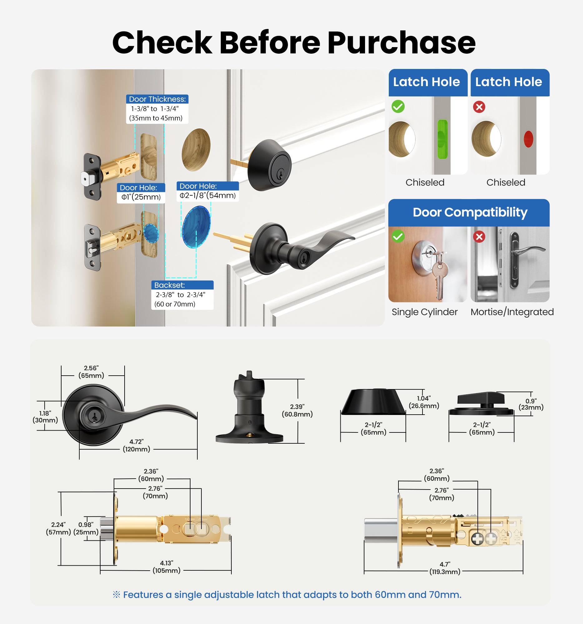 Veise DL01-S Lever lock with deadbolt set
