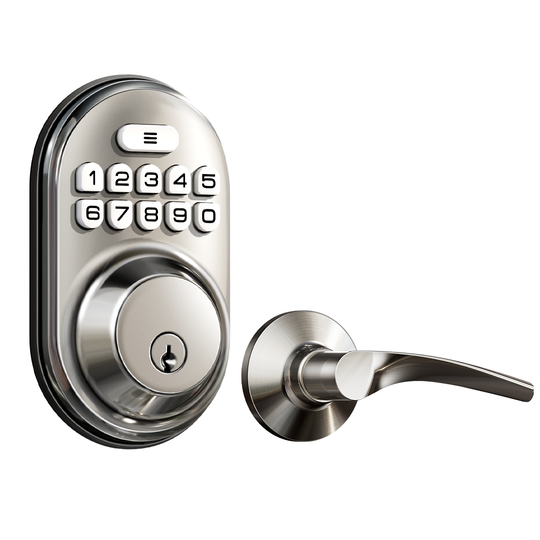Veise RZ-C Keyless Entry Door Lock with 2 Lever Handles