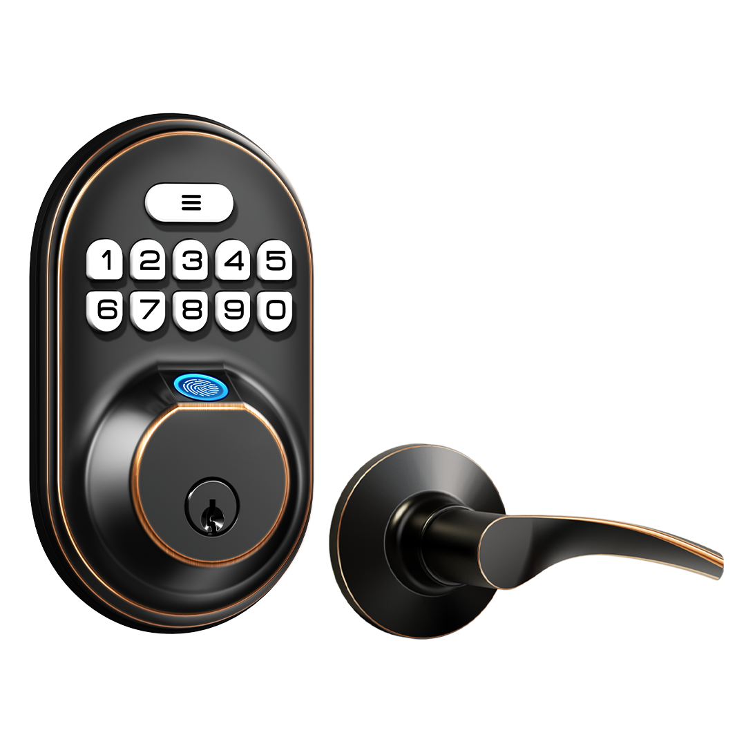 Veise  RZ02B Fingerprint Deadbolt Lock with Levers