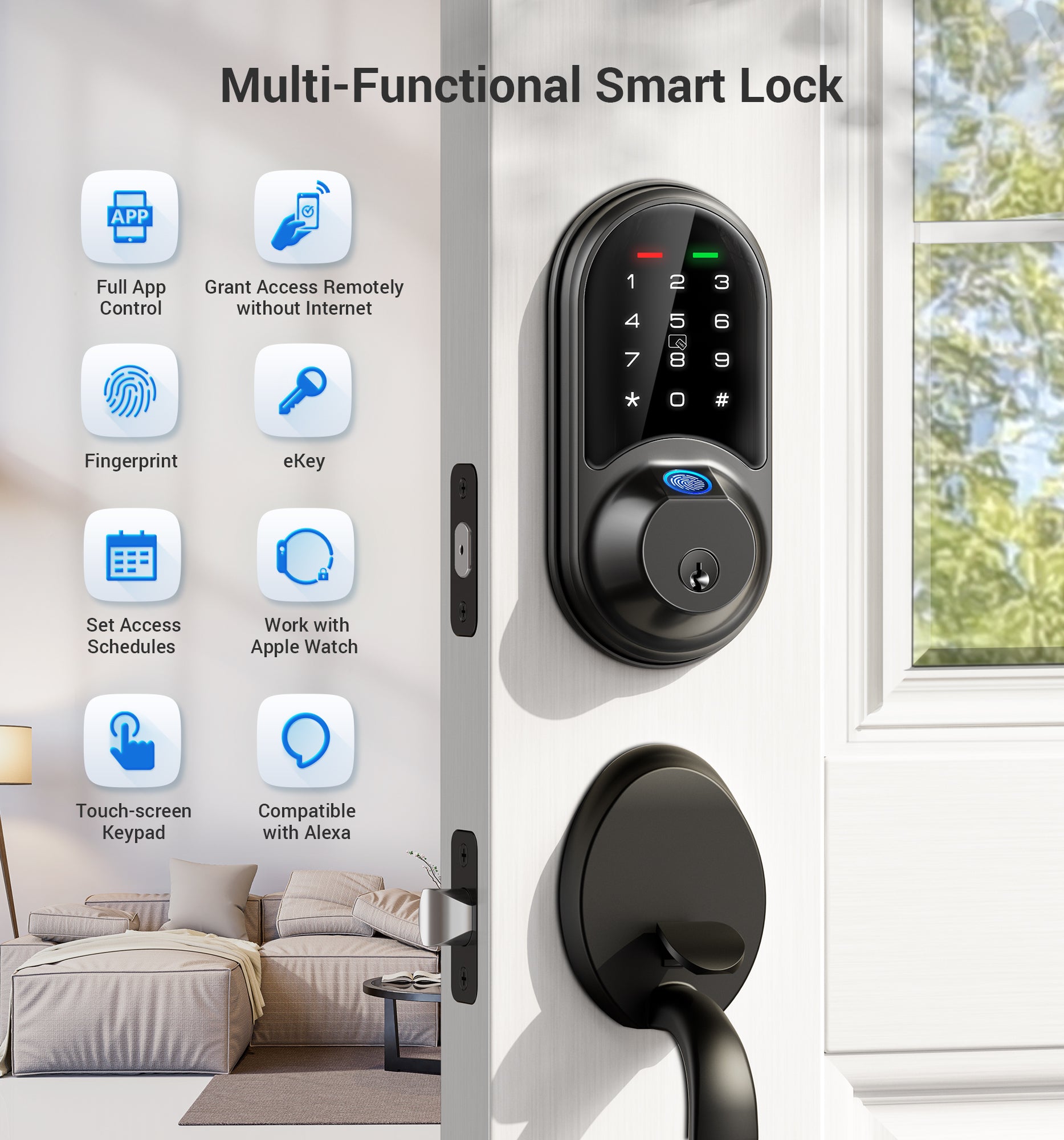 Veise RZ07 Fingerprint & Keypad Smart Lock
