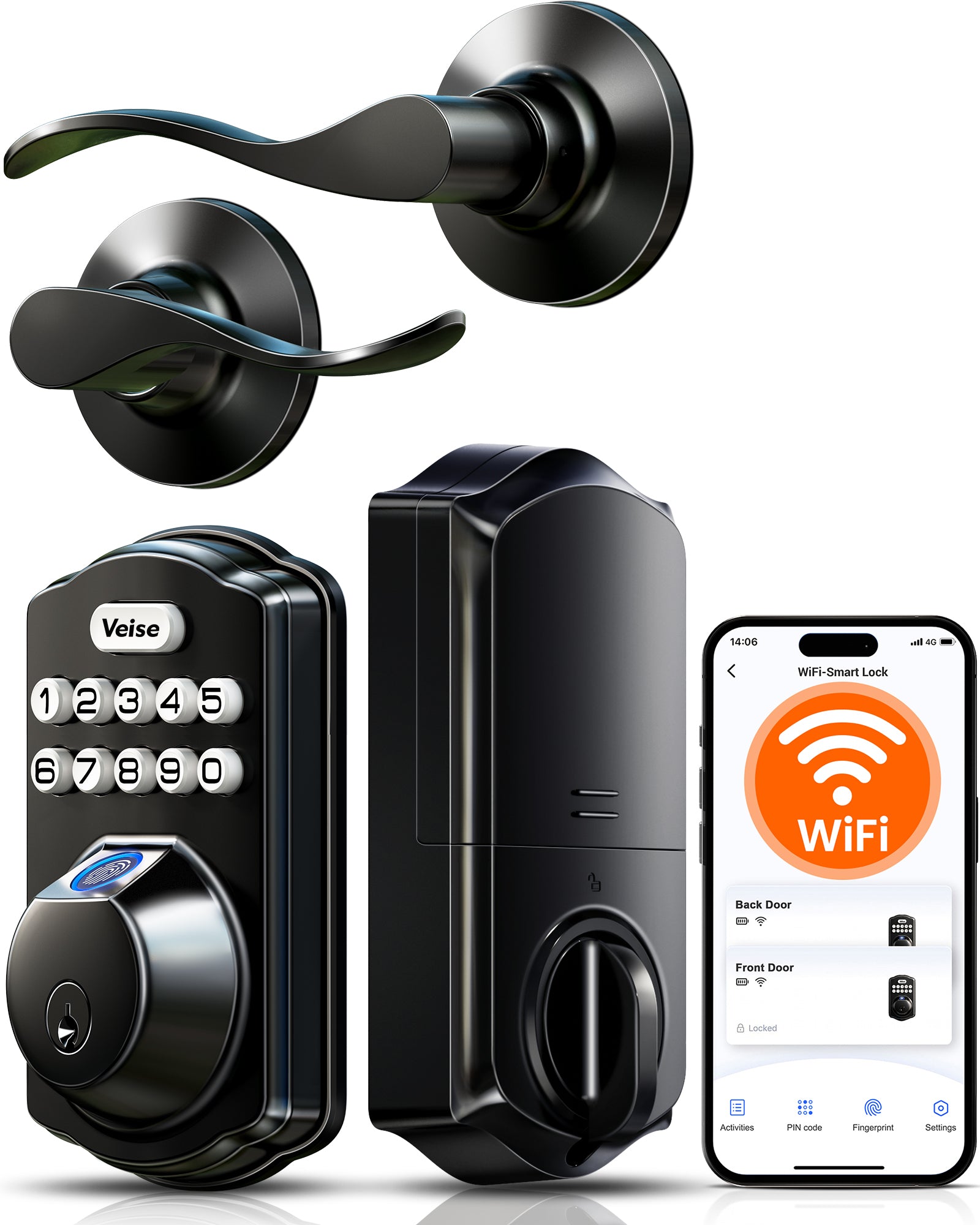 Veise VE012W-B Wi-Fi Smart Fingerprint Smart Lock