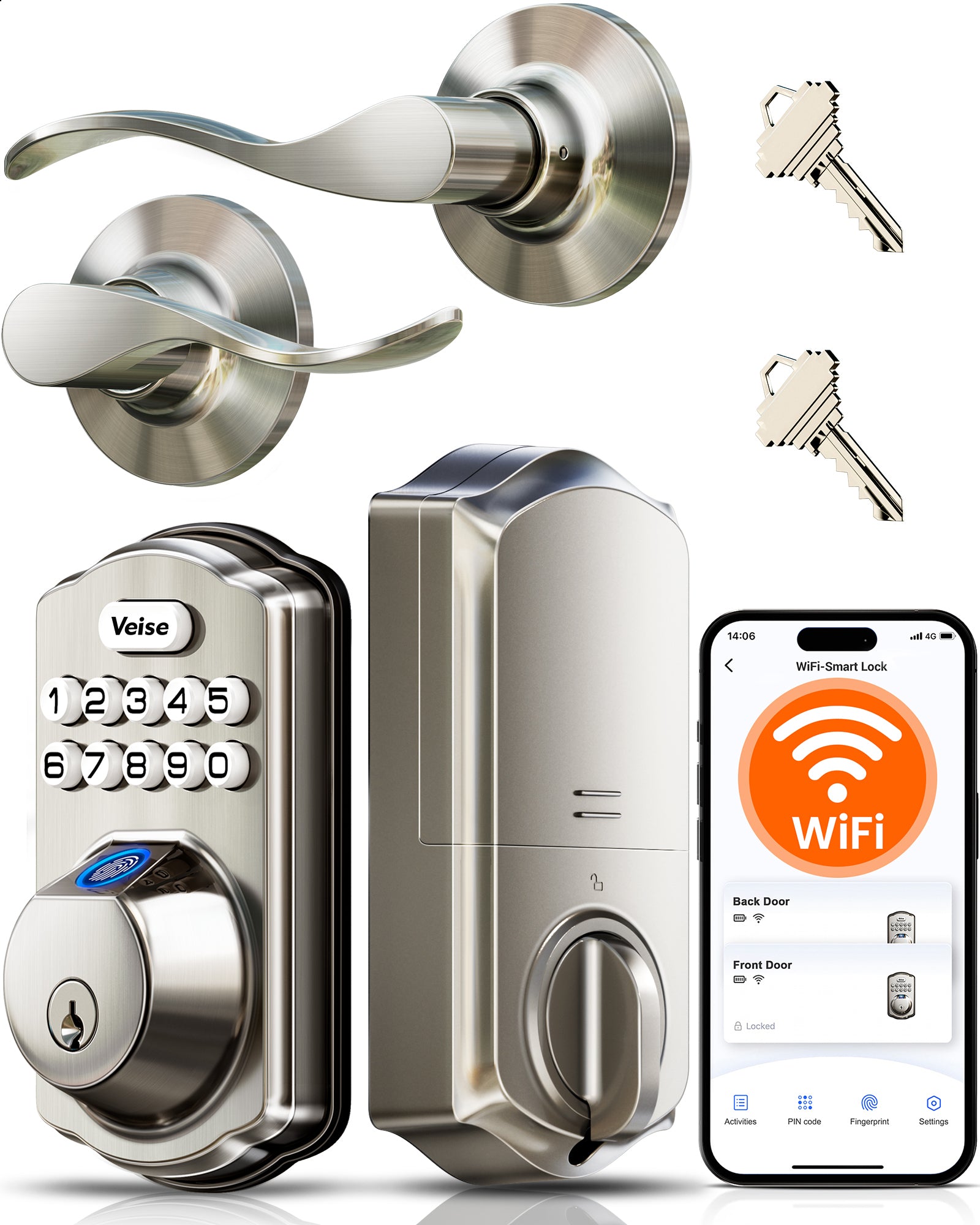 Veise VE012W-B Wi-Fi Smart Fingerprint Smart Lock