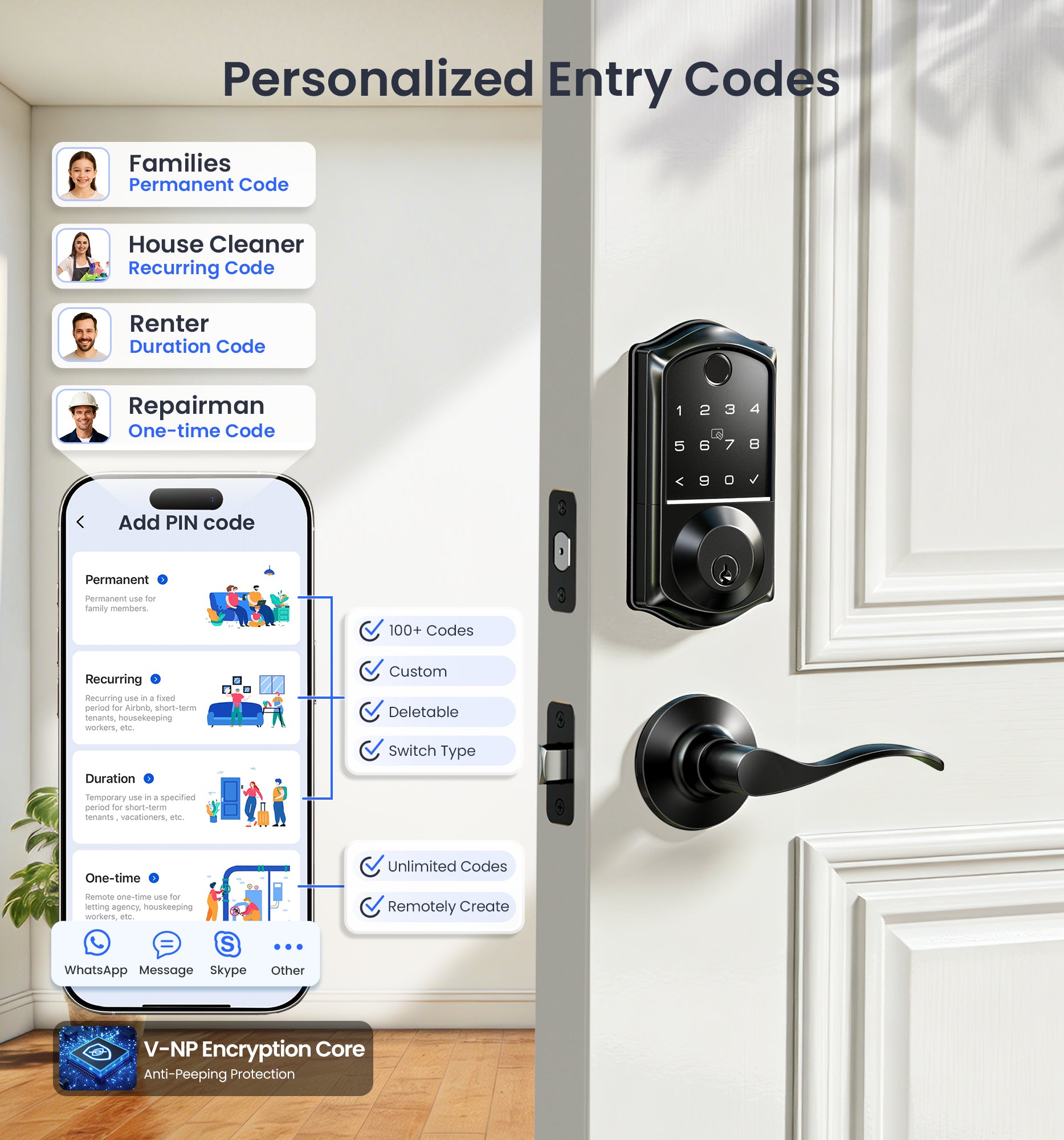Veise VE017-L Fingerprint Smart Lock with Levers