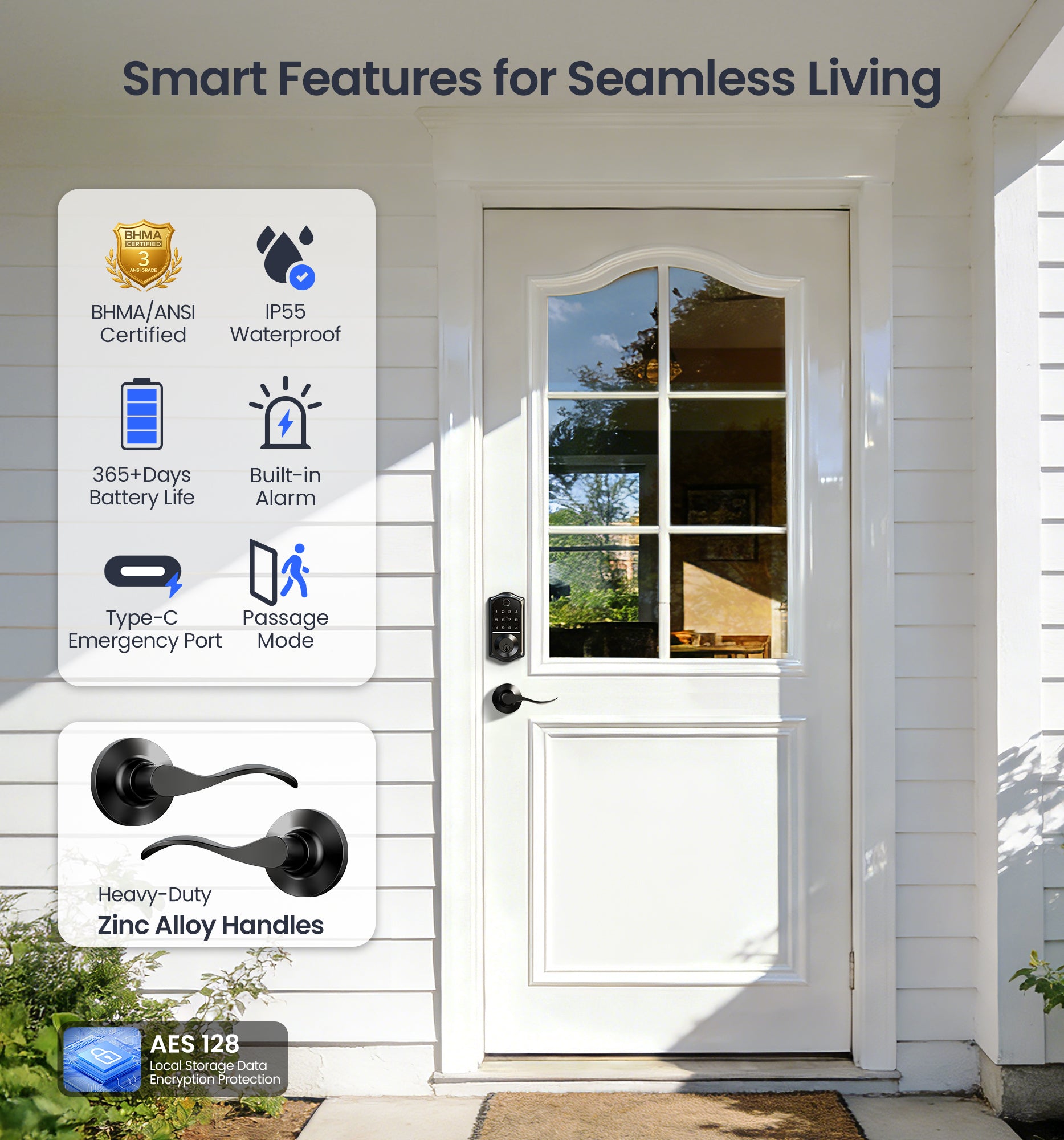 Veise VE017-L Fingerprint Smart Lock with Levers