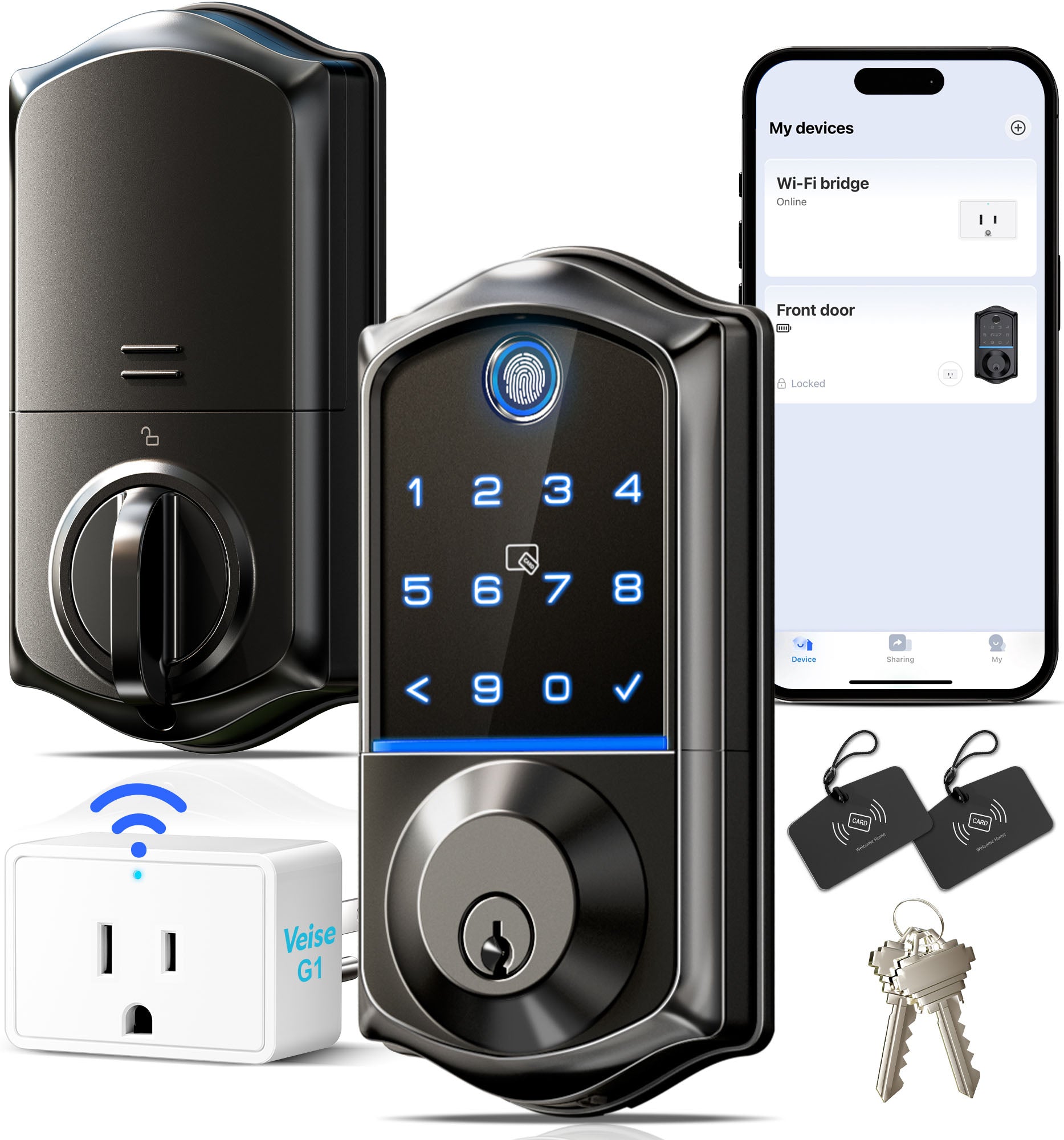 Veise VE017G Wi-Fi Smart Door Lock with Fingerprint
