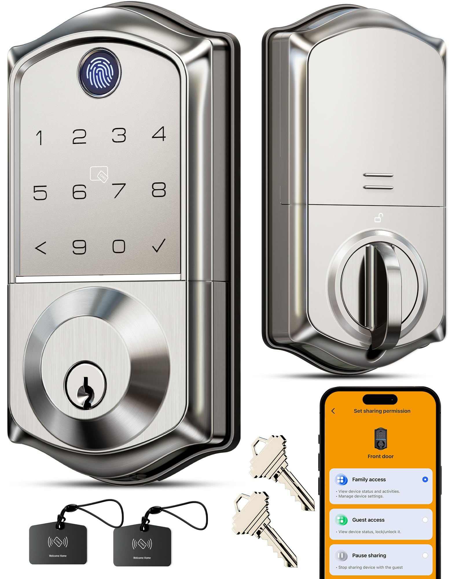 Veise VE017 Fingerprint Smart Door Lock with App Control