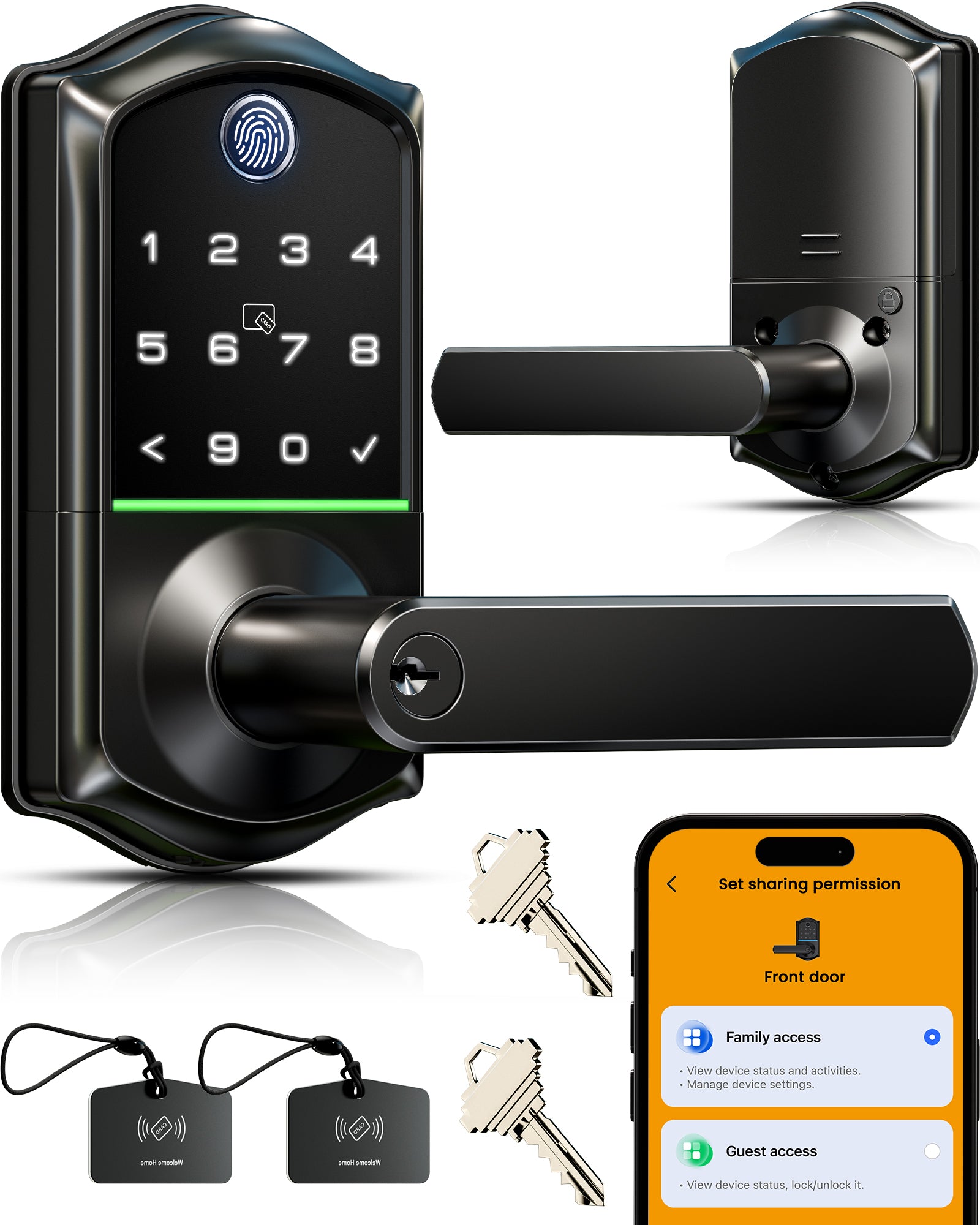 Veise VE019 Fingerprint Smart Lock with Handle