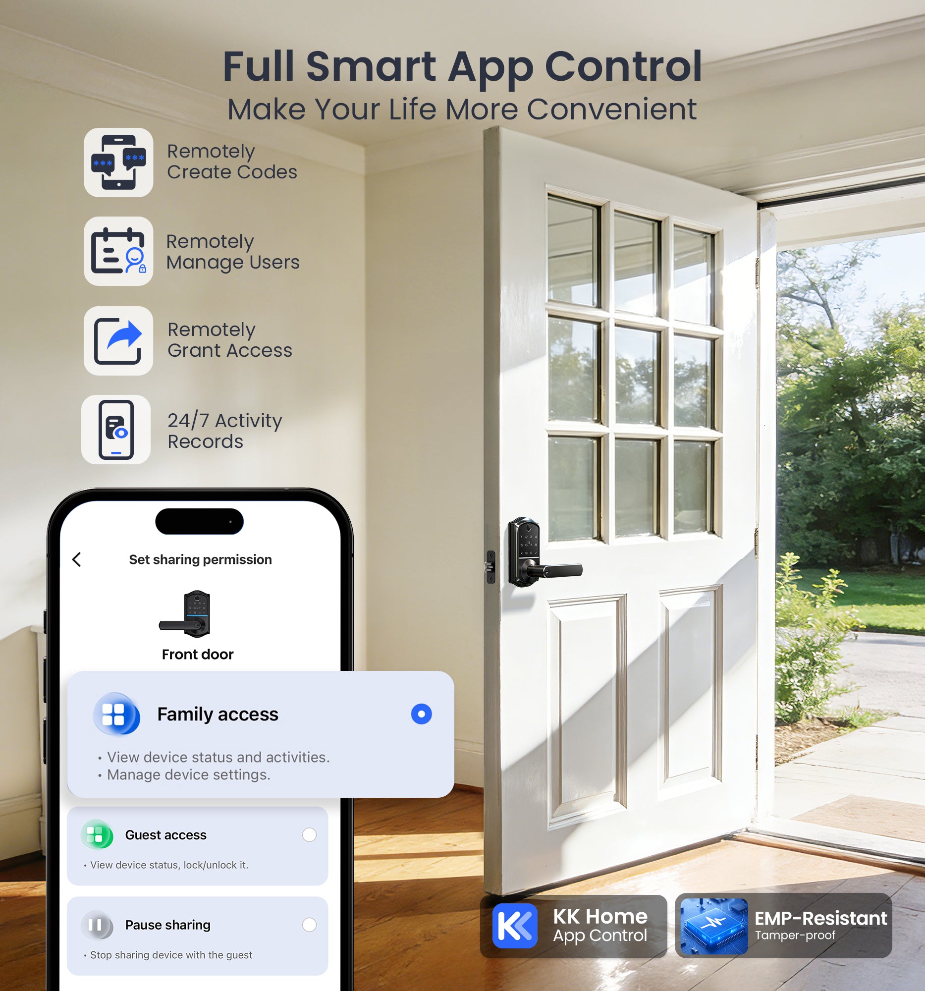 Veise VE019 Fingerprint Smart Lock with Handle
