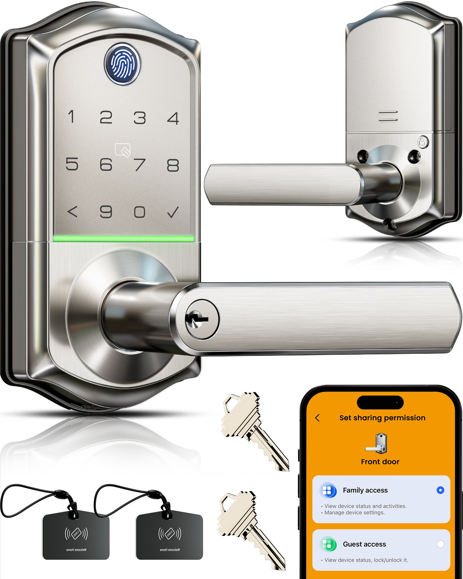 Veise VE019 Fingerprint Smart Lock with Handle