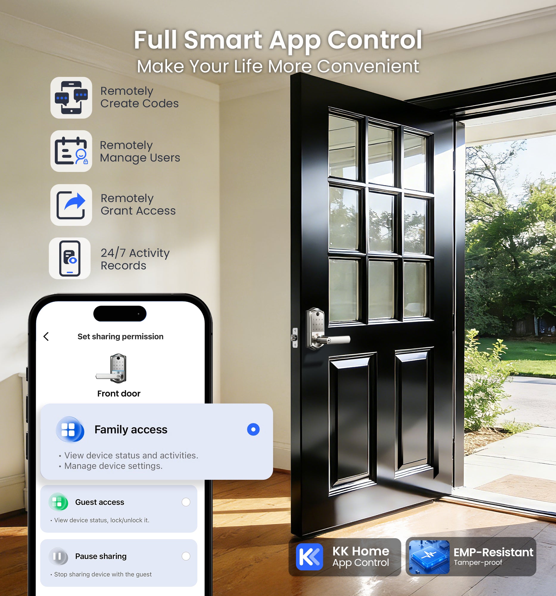 Veise VE019 Fingerprint Smart Lock with Handle