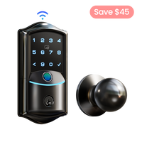 Veise VE027-K Built-in Wi-Fi Fingerprint Smart Lock with 2 Knobs
