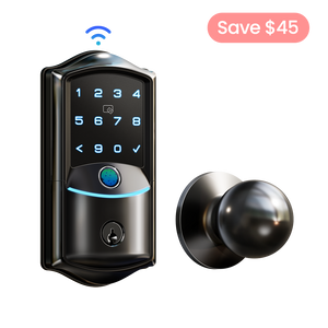 Veise VE027-K Built-in Wi-Fi Fingerprint Smart Lock with 2 Knobs