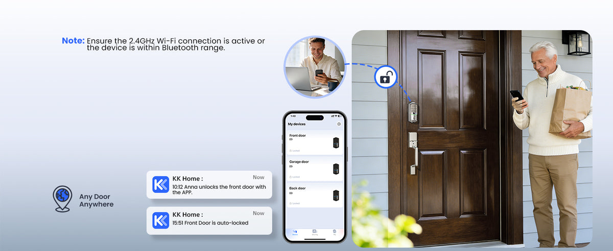 VE027 Built-in Wi-Fi Fingerprint Smart Door Lock