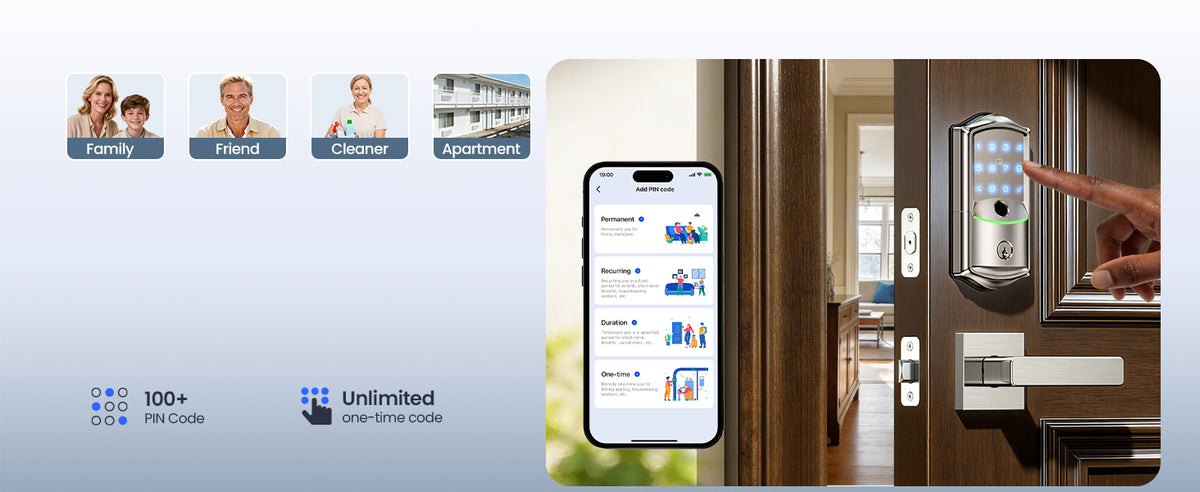 VE027 Built-in Wi-Fi Fingerprint Smart Door Lock
