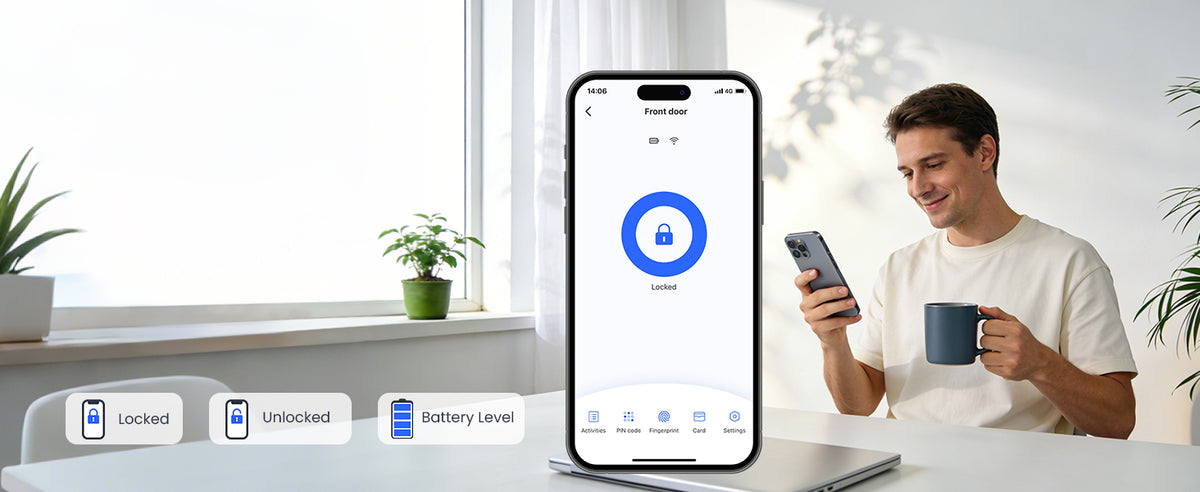 VE027 Built-in Wi-Fi Fingerprint Smart Door Lock