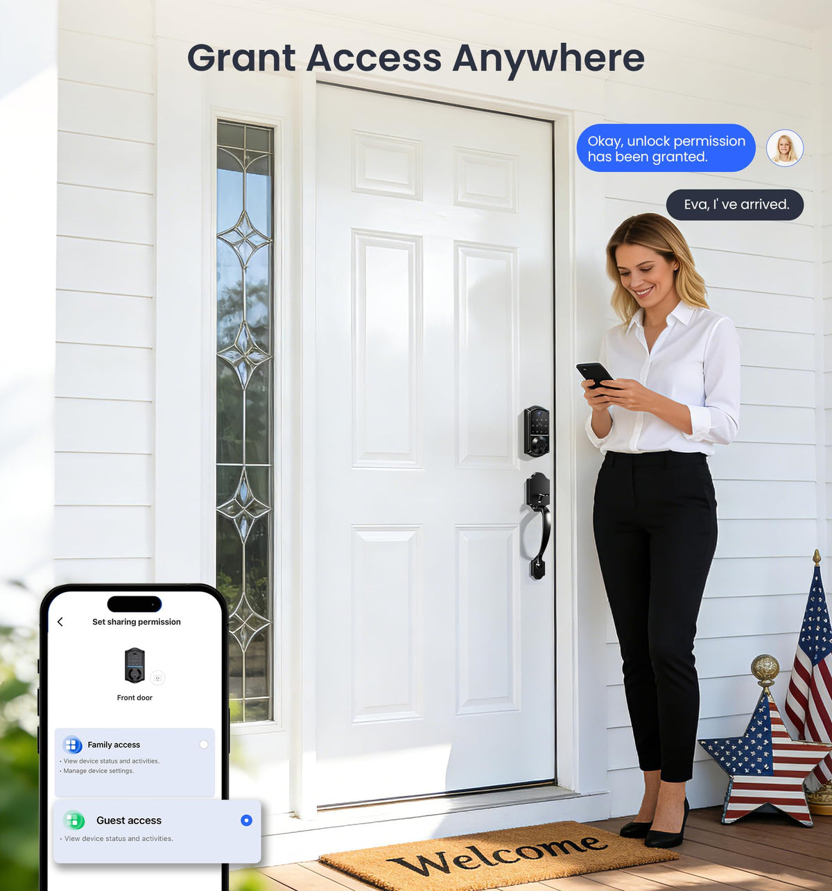 Veise VE017 Fingerprint Smart Door Lock with App Control #Color_Matte Black