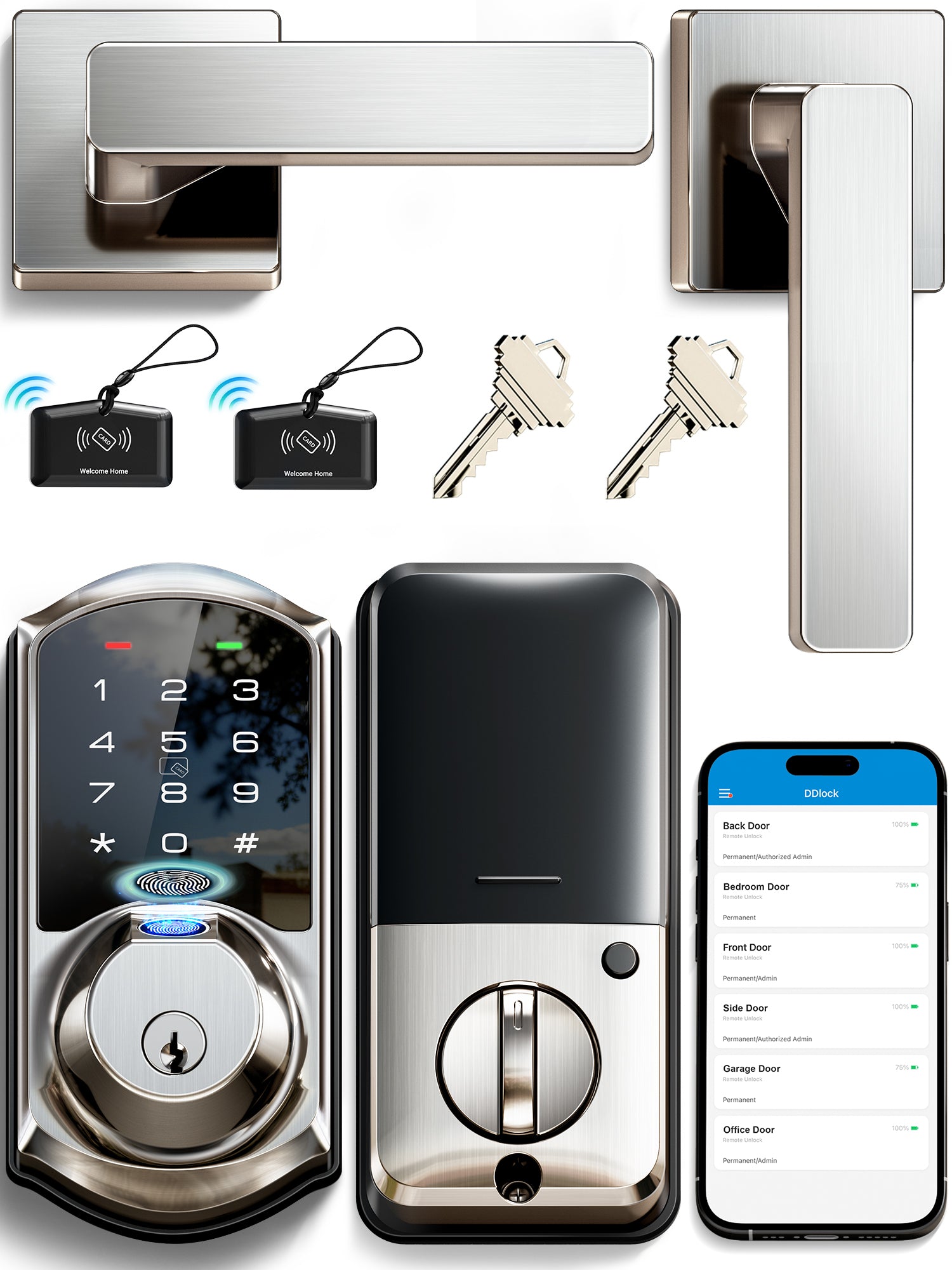 Veise VE07-L Fingerprint Smart Lock with Levers