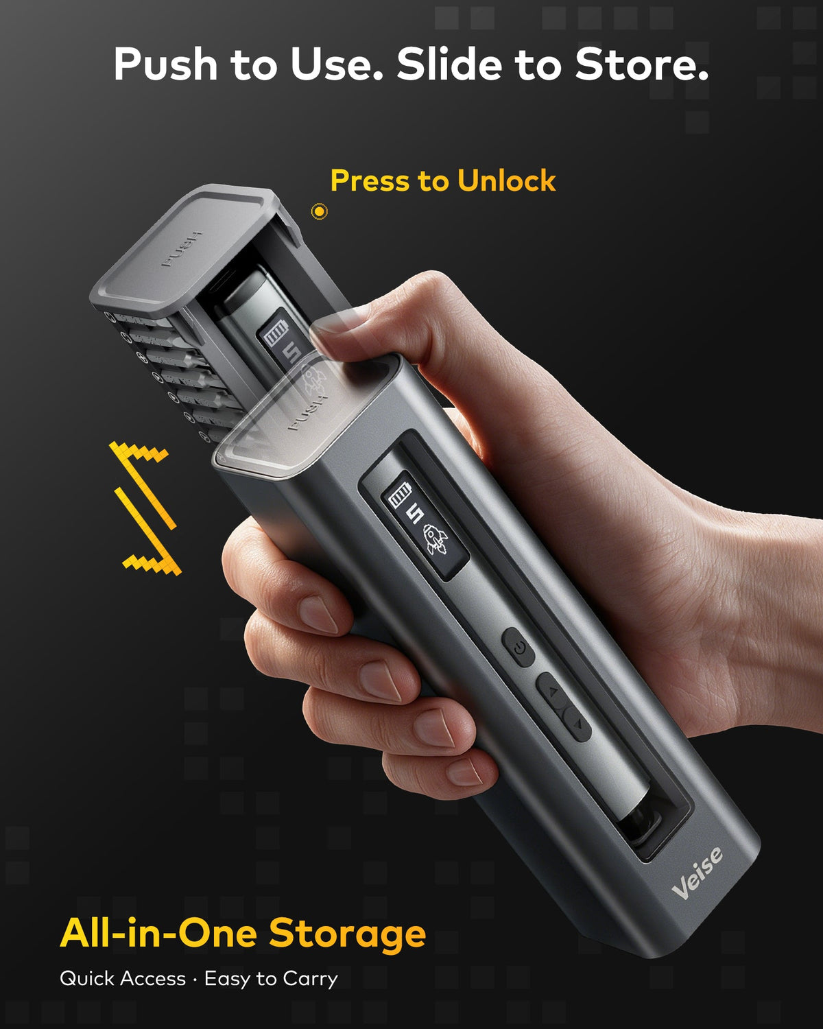 Veise ES01 61-in-1 Mini Electric Precision Screwdriver Set – 9