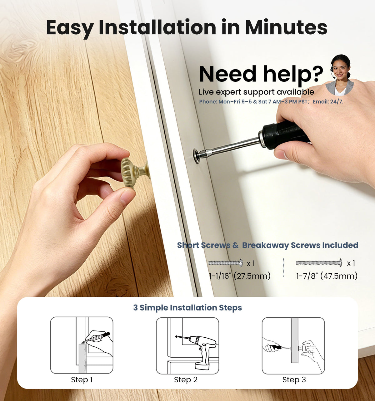 NK-AL03 Drawer Knobs – Brushed Gold #Color_Brushed Gold