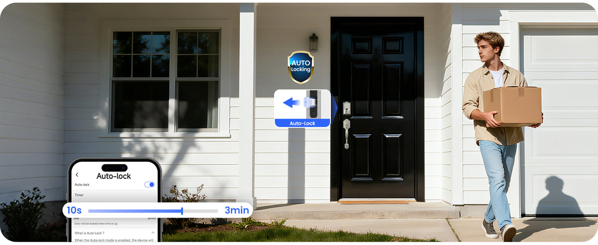 VE027-H Wi-Fi Fingerprint Smart Deadbolt Lock with Handleset