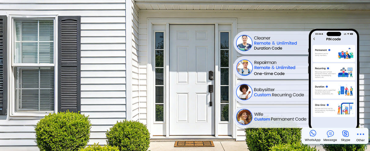 VE017 Fingerprint Smart Door Lock with App Control