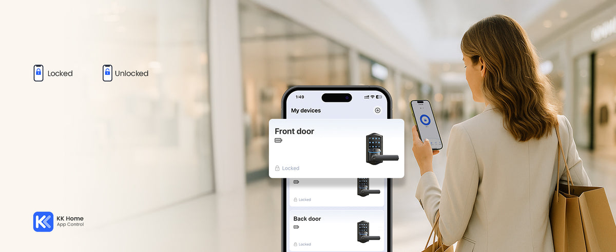 VE029 Wi-Fi Smart Lever Lock with Digital Keypad