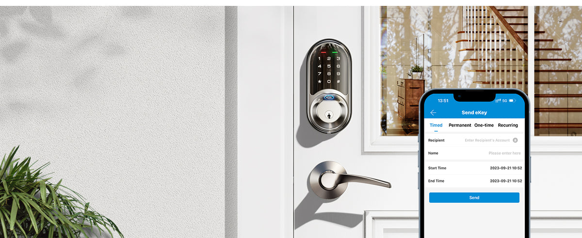 RZ07B Fingerprint Smart Lock with Levers