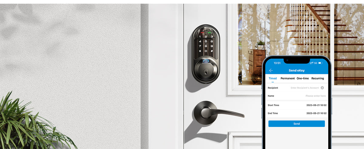 RZ07B Fingerprint Smart Lock with Levers