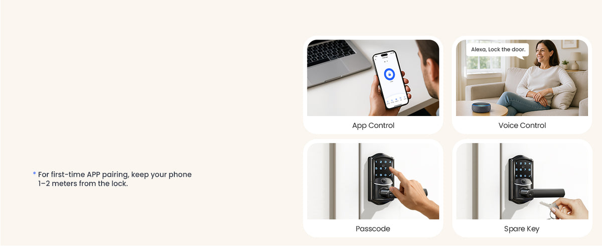 VE029 Wi-Fi Smart Lever Lock with Digital Keypad