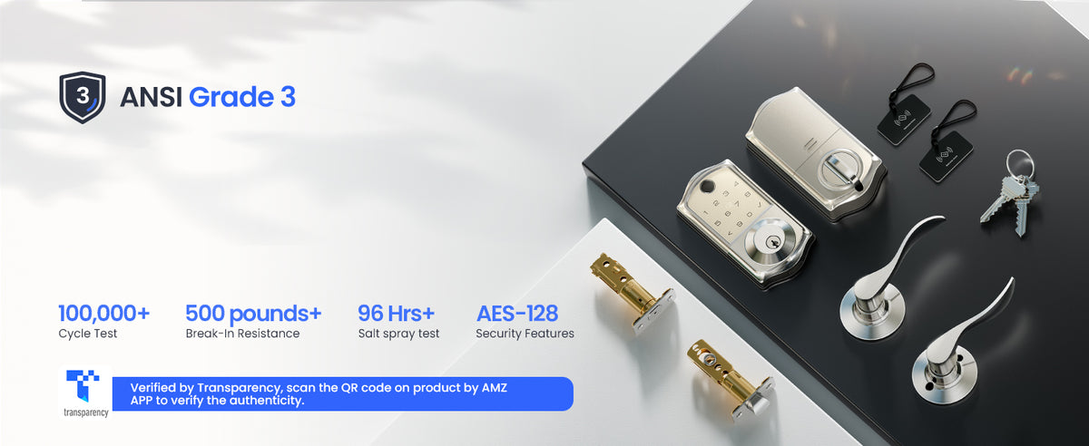 VE017-L Fingerprint Smart Lock with 2 Lever Handle Set